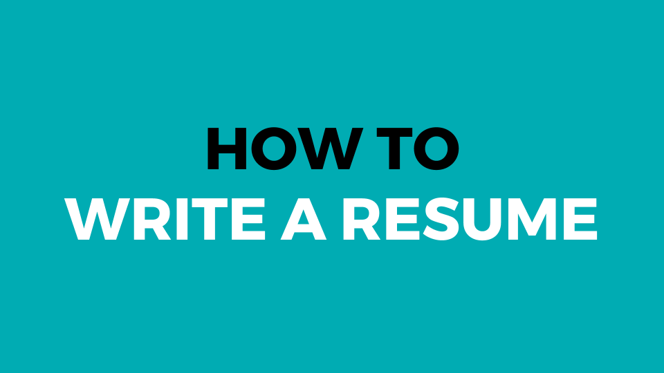 How-To-Write-A-Resume